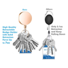 M-021 4CM Rose Gold Heavy Duty Retractable Badge Keychain Round Metal Id Card Badge Holder Reel