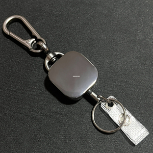 M-012 3.2CM Mini Lightweight Full Metal Badge Scroll Keychain High Quality Retractable Badge Keychain