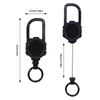 P-052 Heavy duty Outdoor 4CM Retractable Badge Reel With Magnet And Fast Loading Ring Multi Functional For Holder Belt Keychain
