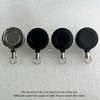 M-022 3CM Silver Black Brooch Fixed Metal YOYO Easy-Pull Button Badge Scroll Retractable Office Supplies