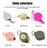 M-033 2CM Silver Rose Golden Metal Retractable Badge Holders with Carabiner Reel Clip