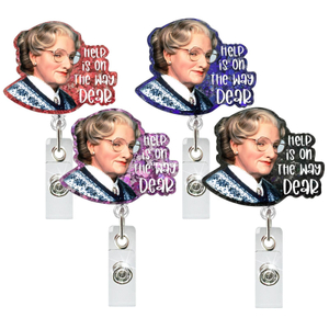 Scrub Life Glitter Nurse Badge Holder Medical Series Nursing Student Acrylic Badge Reel Nurse Gifts Items