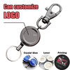 M-020 3CM Electroplating Gray Cross Sign Metal Badge Reel with 19.11 in Nylon Rope Retractable Badge Holder with Keychain