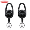 XXH-P078 Outdoor Badge Reel Colorful ABS Badge ID Holder Retractable Carabiner Easy To Pull Key Chain with PVC Belt Clip