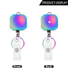 XXH-Custom Logo Square Rainbow Zinc Alloy Badge Reel Retractable Lanyard Badge Holder with PVC Belt Clip for Nurse ID Work Card