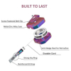 M-017 3CM Gradient Rainbow Color Square Heavy Duty Metal ID Badge Scroll Clip Metal Belt Clip Keychain