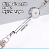 M-033 2CM Silver Rose Golden Metal Retractable Badge Holders with Carabiner Reel Clip