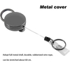 M-031 Heavy Duty 4CM Round Retractable Reel Key Chain Outdoor Stainless Steel Key Chain Fishing Badge Holder