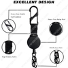 XXH-Custom Logo Retractable Heavy Carabiner Reel with S Style Black Matte Buckle Hook Outdoor Loading Keychain