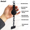 XXH-P058 45MM Heavy Badge Reel Retractable Phone Holder with S Shaped Carabiner And Phone Case Gasket for Outdoor Anti-loss