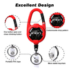 XXH-P078 Outdoor Badge Reel Colorful ABS Badge ID Holder Retractable Carabiner Easy To Pull Key Chain with PVC Belt Clip