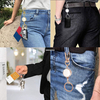 M-019 2CM Round Metal Rose Gold Gun Gray Silver Gold Telescopic Badge Scroll Keychain Mini Easy-pull Buckle