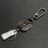 M-012 3.2CM Mini Lightweight Full Metal Badge Scroll Keychain High Quality Retractable Badge Keychain