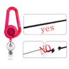 P-033 4CM multi-color transparent ABS telescopic Yoyo reel creative spring keychain portable hook nylon telescopic line