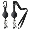 P-050 4.2CM Black Badge Polyester Lanyard ID Clip Yo-Yo Retractable Badge Reel Attached to E-Cigarette/Ballpoint Pen