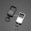 M-020 Black square 3*8cm Retractable Heavy Duty Steel Reel Key Chain For Id Holder And Key Ring Key Chain Fishing Reel