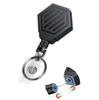 Xinxuhong-P094 Hexagonal Plastic Carabiner Magnetic Retractable Tactical ABS Badge Reel Wire Rope Keychain with Metal Back Clip