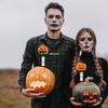 Halloween Glitter Pumpkin Felt Acrylic Patch Retractable Badge Holder ID Buckle Nurse Badge Reel with 360° Rotating Clip