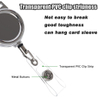 M-019 3CM Custom Logo Retractable Metal Badge Reels Holder with Lanyard for Name Card Holder
