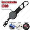 XXH-Custom Logo Retractable Heavy Carabiner Reel with S Style Black Matte Buckle Hook Outdoor Loading Keychain