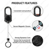 XXH-P101 New Arrival 4CM Plastic Square Badge Reel Heavy Duty Carabiner Retractable Magnetic Keychain with Key Ring
