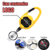 XXH-P078 Outdoor Badge Reel Colorful ABS Badge ID Holder Retractable Carabiner Easy To Pull Key Chain with PVC Belt Clip