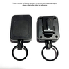 P-040 4CM Outdoor Travel Black Plastic Keyholder Retractable Badge Reel Sublimation Retractable Badge Holder