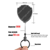 Xinxuhong-P074 Custom Logo 5CM Shield Badge Reel Heavy-Duty Retractable Keychain with Metal Belt Clip