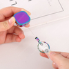 XXH-Custom Logo Square Rainbow Zinc Alloy Badge Reel Retractable Lanyard Badge Holder with PVC Belt Clip for Nurse ID Work Card