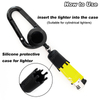 XXH-P096 New Custom Logo Retractable Key Reel Retractable Lighters Cover with Lighter Leash for Suitable Cylindrical Lighters