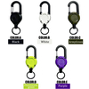 Round Retractable Keychain for Home Office Durable Lanyard Carabiner Anti-Lost Keychain