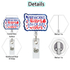 USA Independence Day Glitter Acrylic Badge Holder Mix Style Reel Accessories with Swivel Reel Alligator Clip For Nurse Doctor