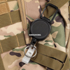 P-090 4CM Plastic Heavy Duty Badge Reel Holder Retractable Keychain 25.6 Inch Steel Wire Cord with ID Badge Clip Metal Carabiner
