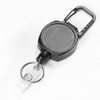 P-090 4CM Plastic Heavy Duty Badge Reel Holder Retractable Keychain 25.6 Inch Steel Wire Cord with ID Badge Clip Metal Carabiner