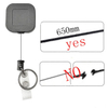P-053 ABS plastic black 4CM square telescopic strong buckle anti-lost and anti-theft retractable easy-to-pull keychain