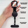P-048 Black Plastic Badge Holder Retractable Key Clip with Heavy Duty Carabiner To Hang Your Phone