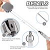 M-034 Square Gun Gray Heavy Metal Badge Reel Duty Metal Retractable Badge Reel Climbing Keychain Belt Clip