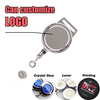 M-019 3CM Custom Logo Retractable Metal Badge Reels Holder with Lanyard for Name Card Holder