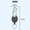 XXH-Custom Logo High Grade Metal Zinc Alloy Retractable Keychain Badge Holder Reel Anti Lost Opener Badge Reel Carabiner
