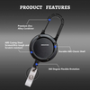 P-051 Anti-theft Heavy duty 5CM Easy-to-pull Buckle Rope Elastic Keychain Retractable Key Ring Anti Lost Ski Pass Id Card