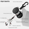 P-050 4.2CM Black Badge Polyester Lanyard ID Clip Yo-Yo Retractable Badge Reel Attached to E-Cigarette/Ballpoint Pen