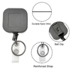 P-053 ABS plastic black 4CM square telescopic strong buckle anti-lost and anti-theft retractable easy-to-pull keychain