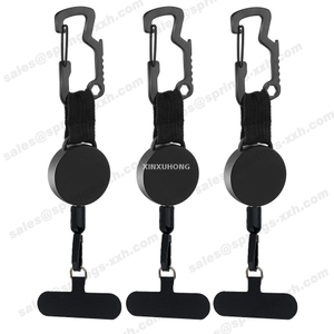 P-036 4CM Retractable keychain multi-tool carabiner heavy duty badge reel with steel cable clasp outdoor climbing hanging for your phone