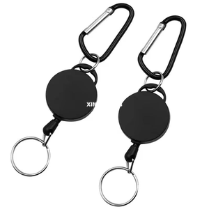 P-037 3CM Mini Plastic Badge Reel Badge Reel Lanyard Keychain Diy Nametag Reel