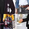 M-032 Silver Metal Retractable Badge Reel Holder ID Badge Holder with Belt Clip Key Ring for Name Card Keychain