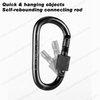 P-039 4CM Retractable Heavy Duty Tool Holder Reel Badge Reel with Wire Flat Lock Aluminum Carabiner Anti-Lost Outdoor Tools