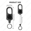 XXH-P101 New Arrival 4CM Plastic Square Badge Reel Heavy Duty Carabiner Retractable Magnetic Keychain with Key Ring