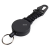 P-038 4CM Outdoor Multi-Tool Black Beige Green Braided Rope Eagle Beak Keychain Heavy Duty Retractable Badge Clip Carabiner