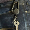 P-033 4CM multi-color transparent ABS telescopic Yoyo reel creative spring keychain portable hook nylon telescopic line