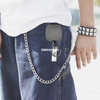 P-053 ABS plastic black 4CM square telescopic strong buckle anti-lost and anti-theft retractable easy-to-pull keychain